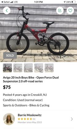 Mountain Bike Avigo Off Road Series 2.0 Dual Suspension for