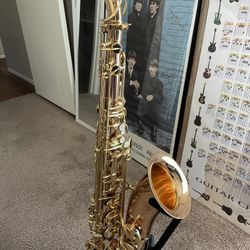 Selmer Tenor Saxophone Liberty LTS-501L with case, stand and strap.