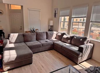 Gray sectional couch