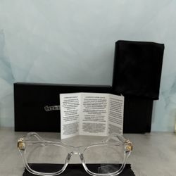 Elegant Chrome Hearts Clear Frame Glasses – Unisex