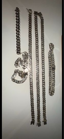 Beautifully crafted SER brand sterling 925 heavy necklace + bracelet