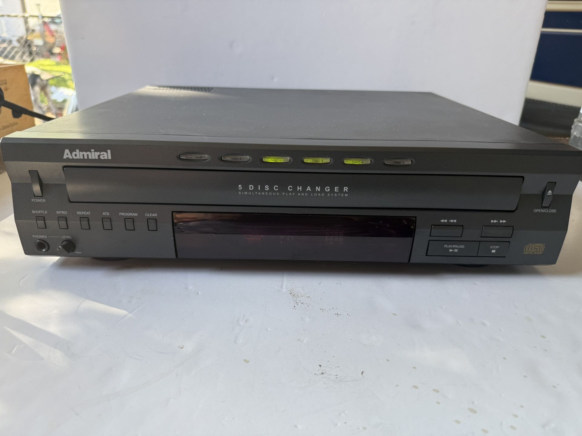 Admiral 5 Disc Changer CD Player Model GRD67219A TESTED AND WORKING