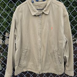 Vintage Polo Ralph Lauren Harrington Jacket Men 2XL Khaki Zip