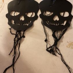 Brand New Black Skull Halloween Decoration 