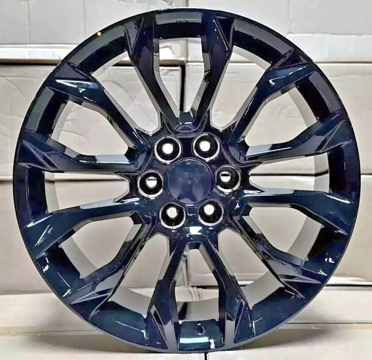 22" CHEVY GMC GLOSS BLACK WHEELS RIMS FITS SILVERADO SIERRA YUKON TAHOE DENALI WE FINANCE