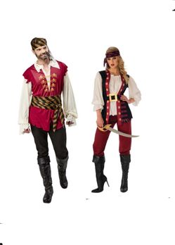 Pirate Costumes Men & Women Bundle New Size extra Large Available 