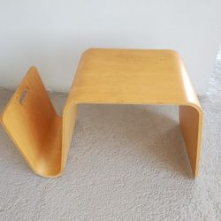 Vintage Mid Century Modern Scandinavian Molded Birch Plywood End Table Night Stand.. NOT a Replica 
