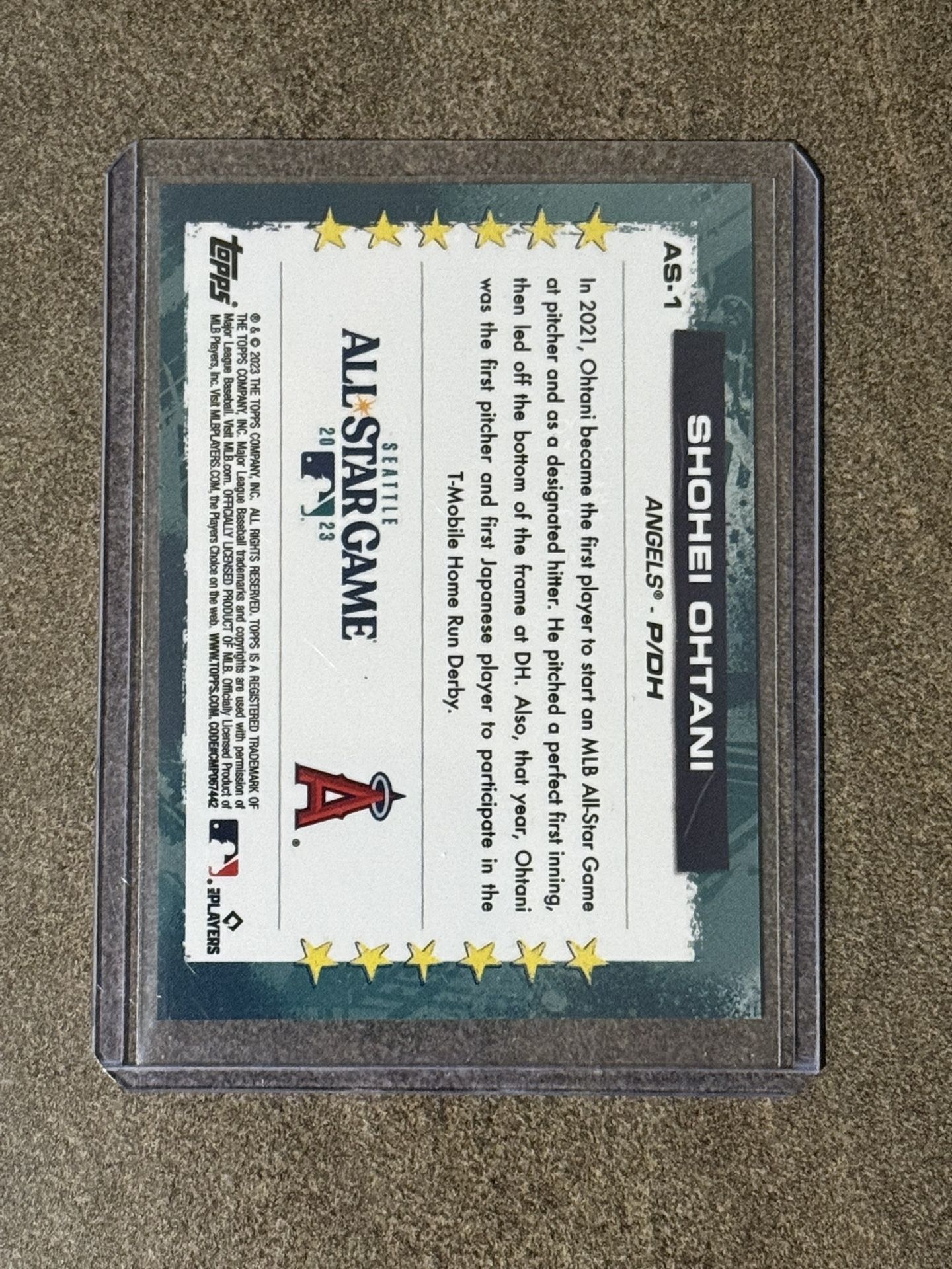 Shohei Ohtani '23 All Star Game Card Exclusive