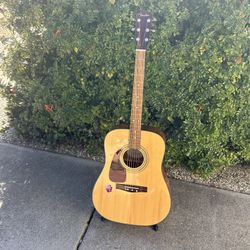 Great 😊 Used Fender DG- 14 Natural Acoustic Guitar Dreadnought