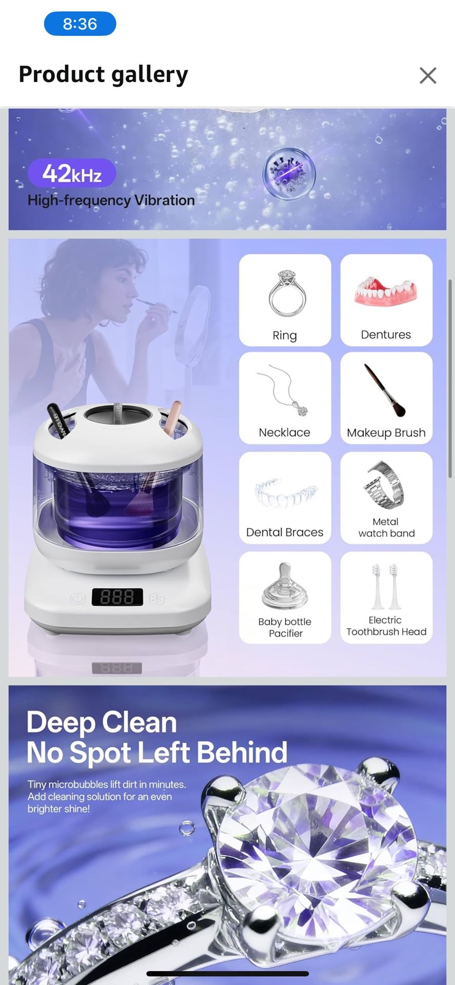 New Jewelry Cleaner Machine with U-V Light