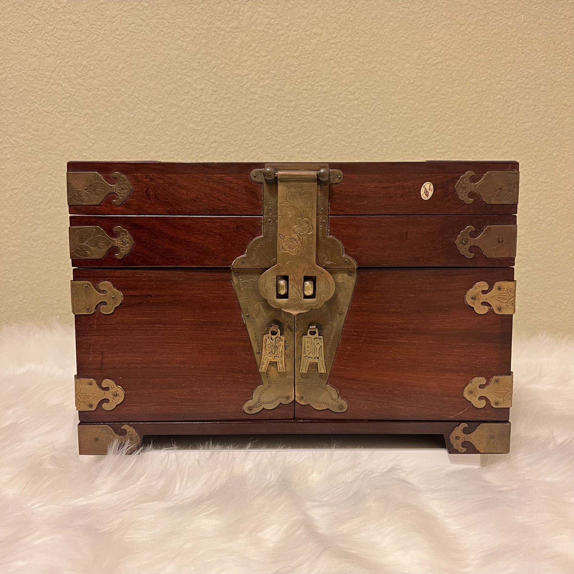 Antique Rosewood Jewelry Cabinet