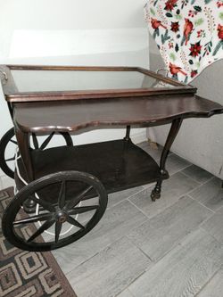 Antique beverage cart