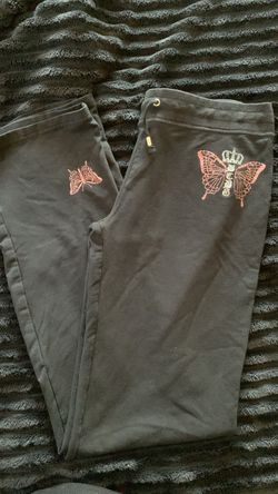 BCB Black Sweatpants with Butterfly Graphic