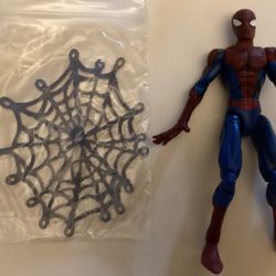 Spider-Man With Retracting Web Cable And Wall Sticking Web