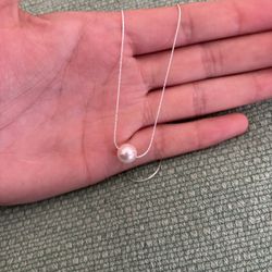 Sterling Silver Cultured Mother Pearl Necklace 