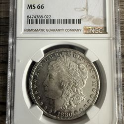 1880 S Morgan Silver Dollar MS66 Toner