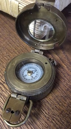 Vintage Brass walking compass by Ross London