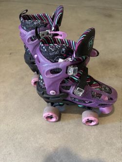 2-in-1 Combo Quad and Inline Skates for Kids, Adjustable Sizing