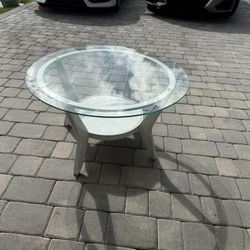 Modern Round Glass Coffee Table