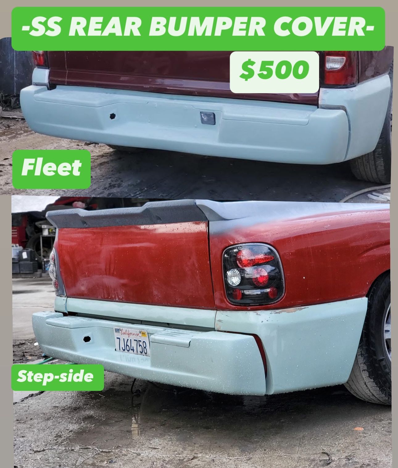 Ss Bumper Cover Fleet H Step Side Silverado Y GMC