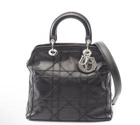 Large Dior Granville Bag Cannage Calfskin