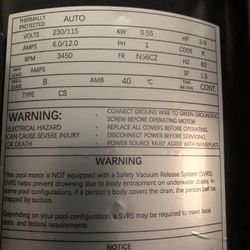 Pool Pump 3/4 Hp New 