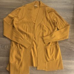 Cielo Open-Front Cardigan in Mustard