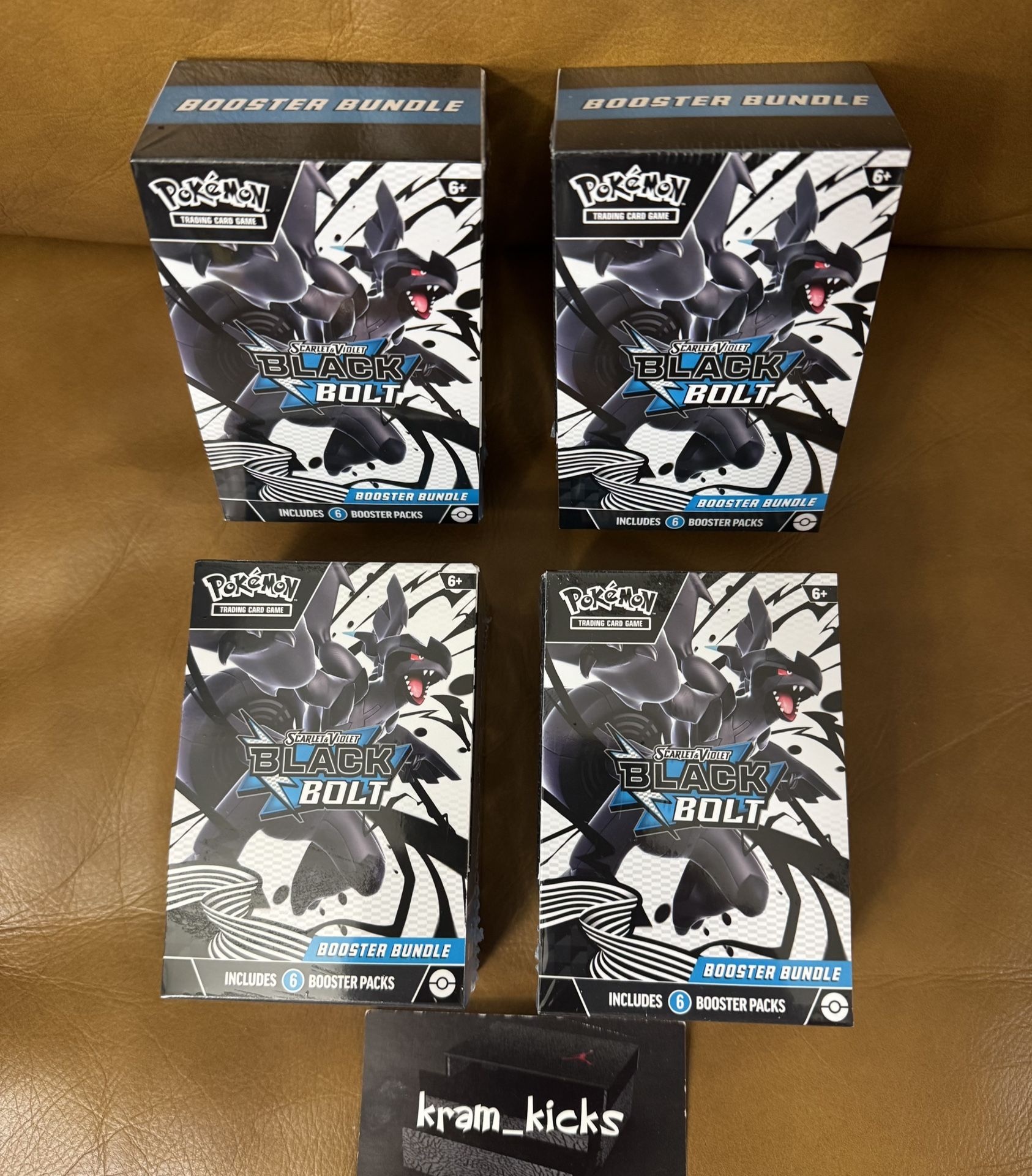 New* Pokemon TCG Trading Cards Scarlet & Violet Black Bolt Booster Bundle 6 Packs Box - Brand New! Sealed!
