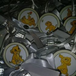 Lion King Baby Shower Pacifiers Guest Favor Necklaces