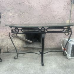 Entry Table Metal & Glass 