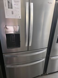 WHIRLPOOL 4 DOOR STAINLESS STEEL REFRIGERATOR