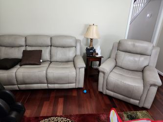 Power Recline Sofa Beige