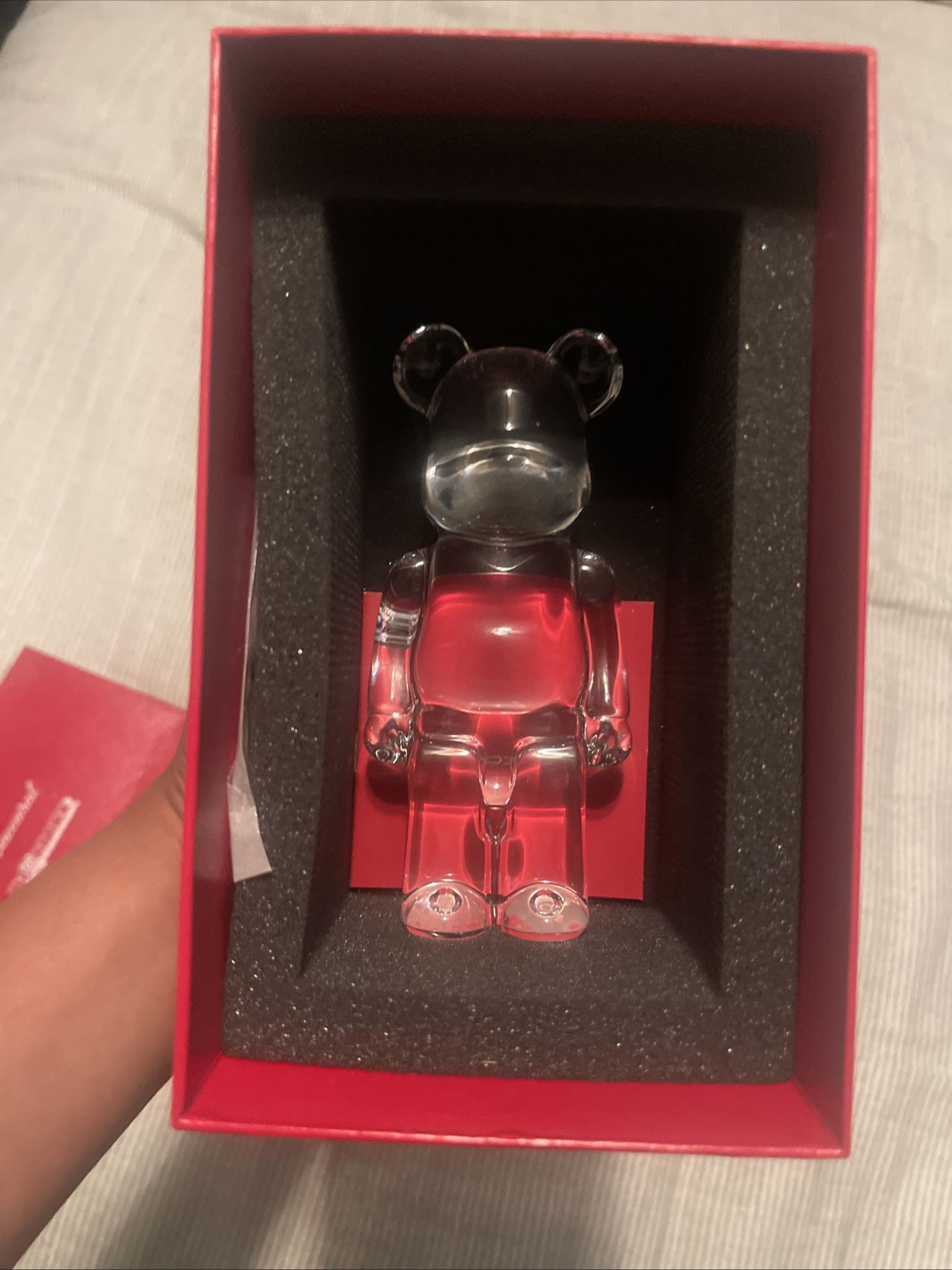 Be@rbrick Baccarat Medicom x Baccarat Clear Crystal Bearbrick Figurine