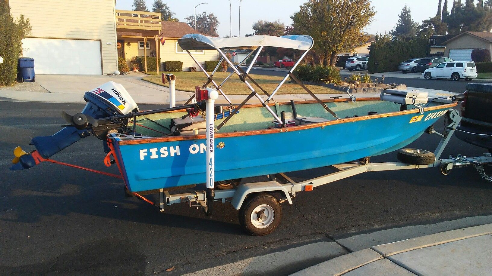 13' Fiberglass fishing boat