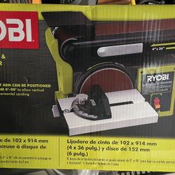 RYOBI Corded 4 in x 36 in. Belt and 6 in. Disc Sander