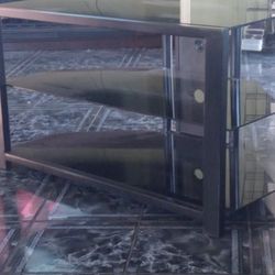 Glass tv stand