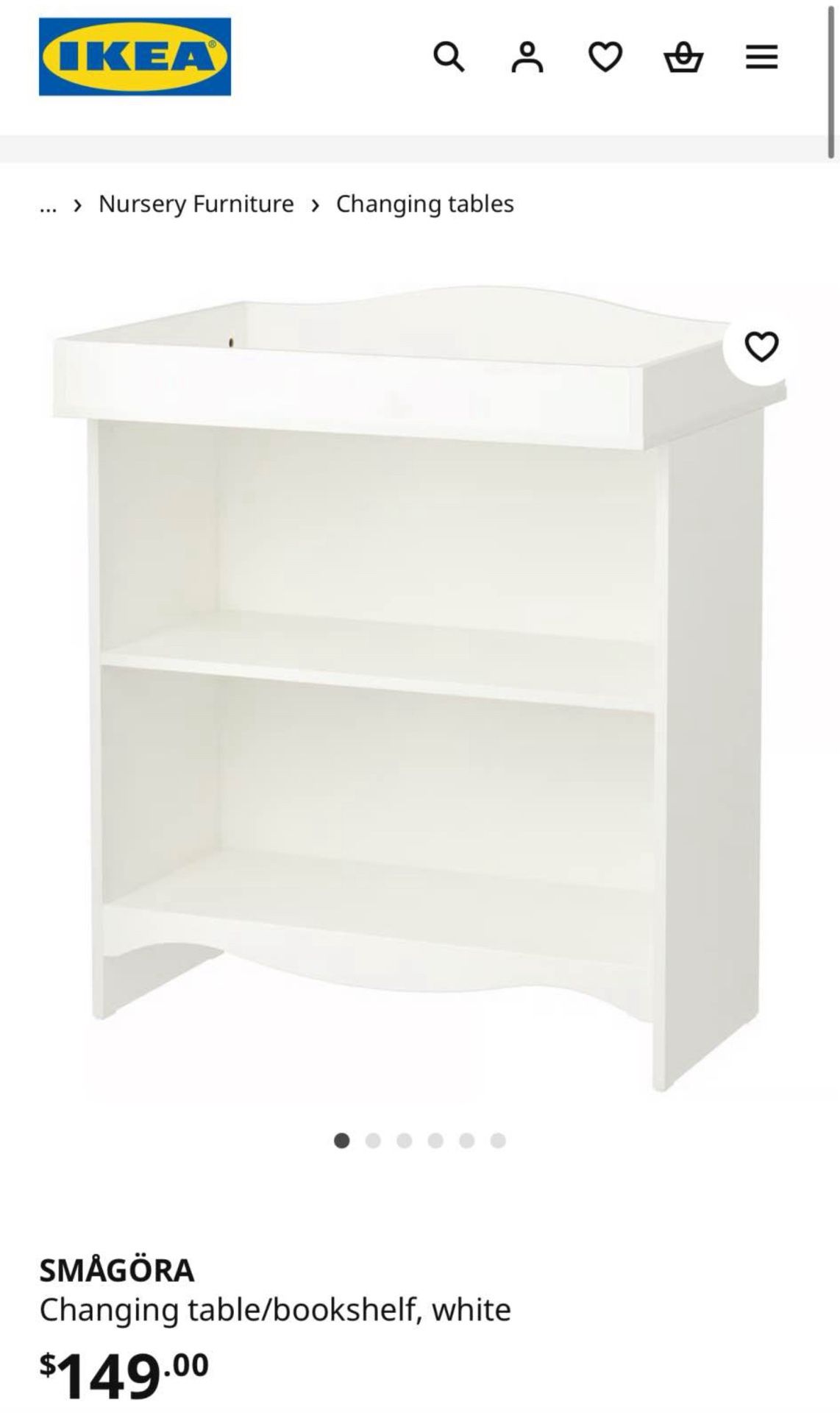IKEA Changing Table/Bookshelf