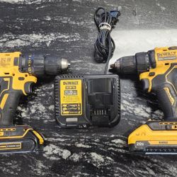 Dewalt Cordless Drills Batteries And Charger 