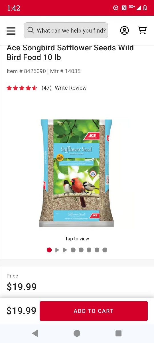 2 Ten Pound Bags Birdseed