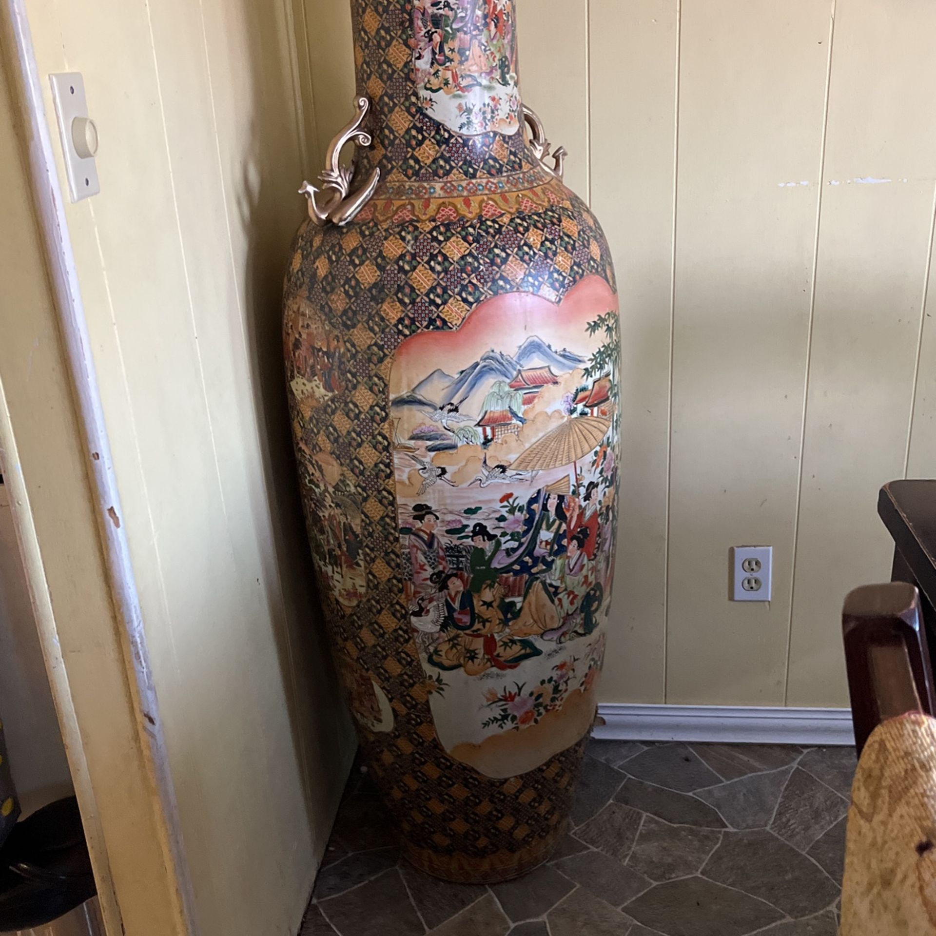 Large Antique Chinese Base