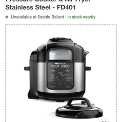 Ninja Foodi 8 Quart. 12 In 1 Deluxe XL Pressure Cooker for Sale in Everett,  WA - OfferUp