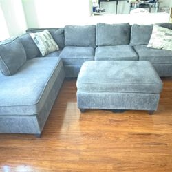 Gray L Shaped Couch 