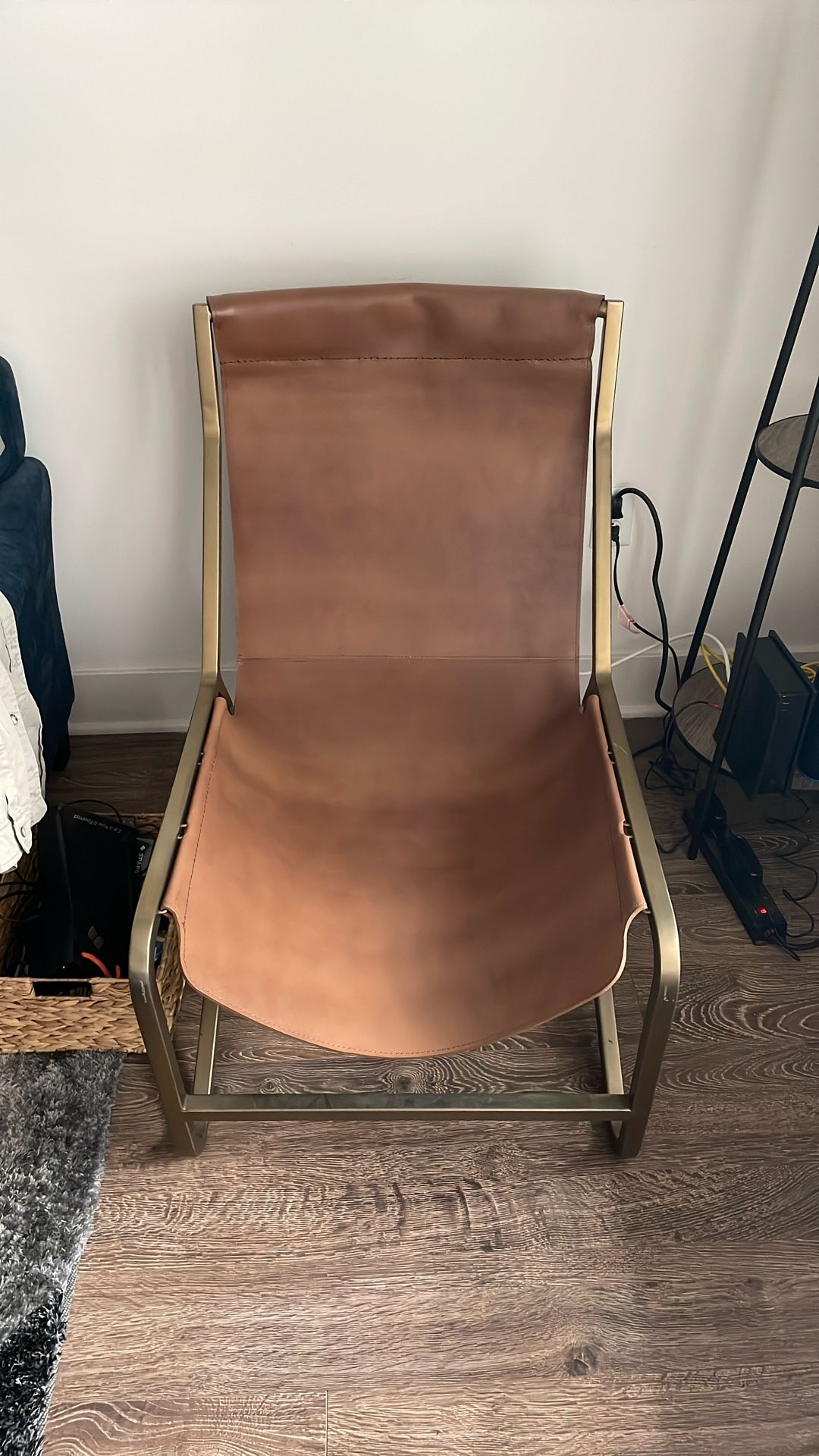 Metal And Leather Chair 