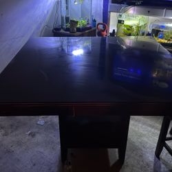 Tall Table  6 Chairs Table In Good Condition Chairs Are A Little Worn Out