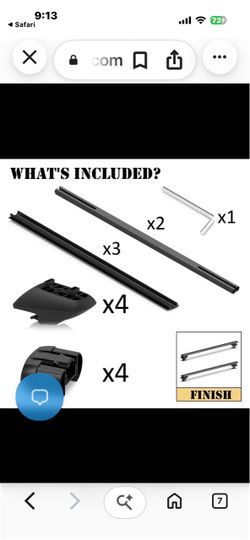 New Car Roof Rack Cross Bar Kit