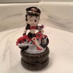 Betty Boop Motorcycle Trinket Box