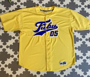 FUBU Vintage Baseball Jersey XXL Yellow/Blue