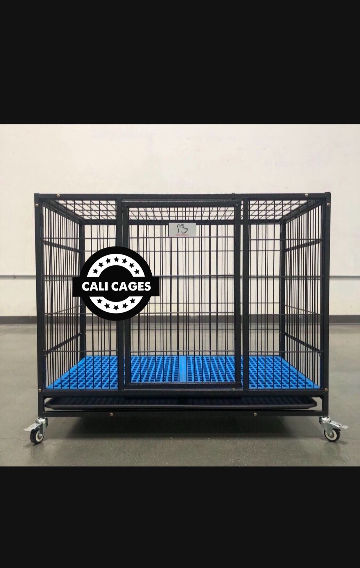 Dog Cage Kennel Size 37 Folding With Grid And Tray