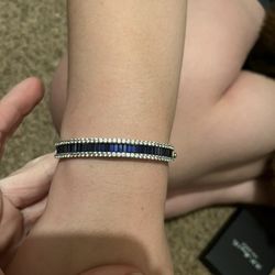 Silver And Sapphire Bracelet 