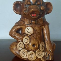 Vintage Monkey Cookie Jar